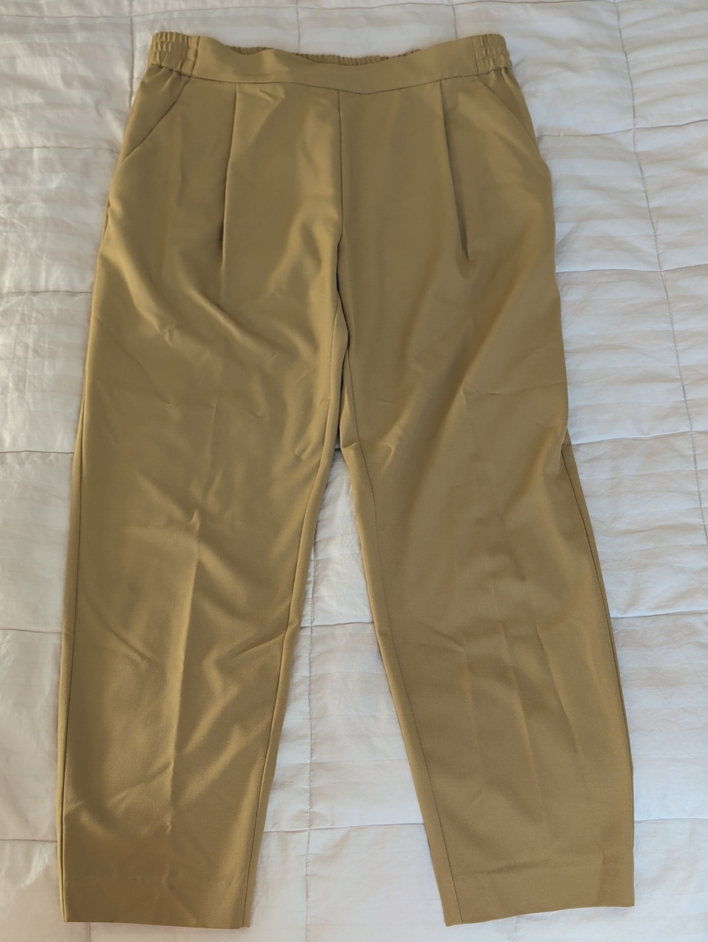 AllSaints Mustard Green Pleated Pants
